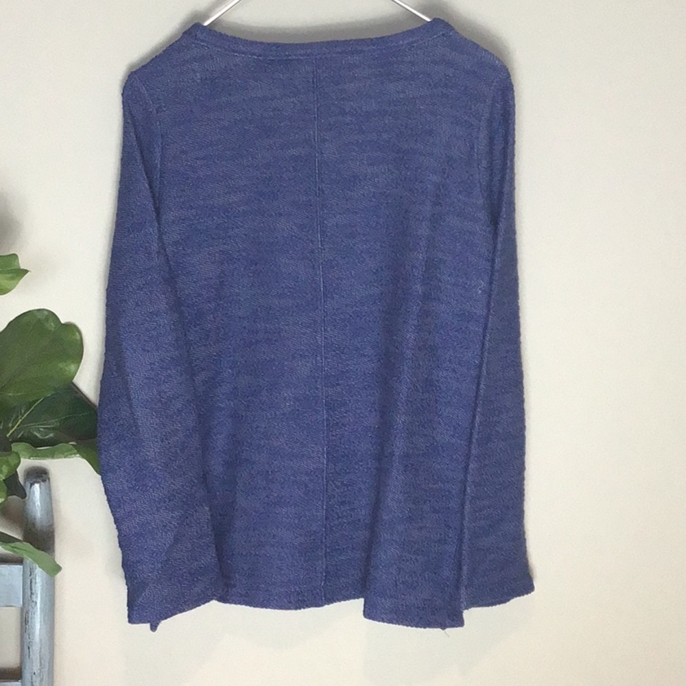 Lou & Grey > Blue High Slit Sweatshirt Small - Picture 8 of 8